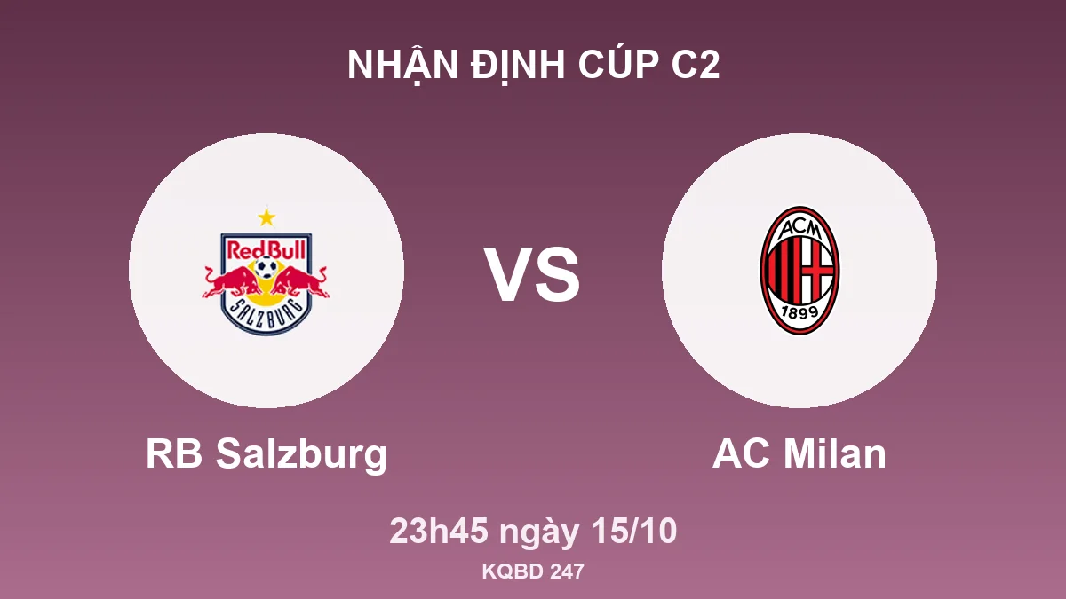 Nhận định Cúp C2 RB Salzburg vs AC Milan, 23h45 ngày 15/10